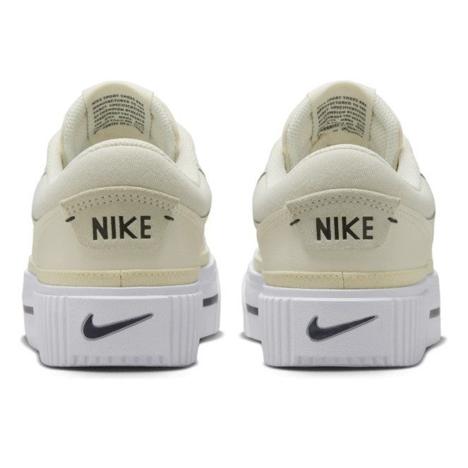 Nike Court Legacy Lift Pale Ivory White Platform Sneakers FV5526-101 Womens 6.5