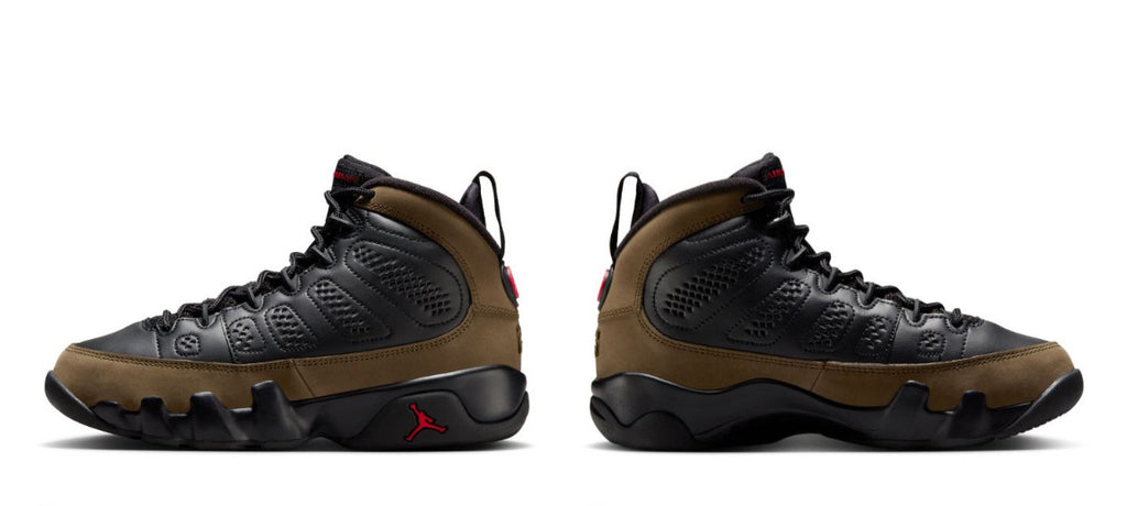 Nike Air Jordan 9 Retro GS Black/Olive Kids HV4574 030 - Size 7Y