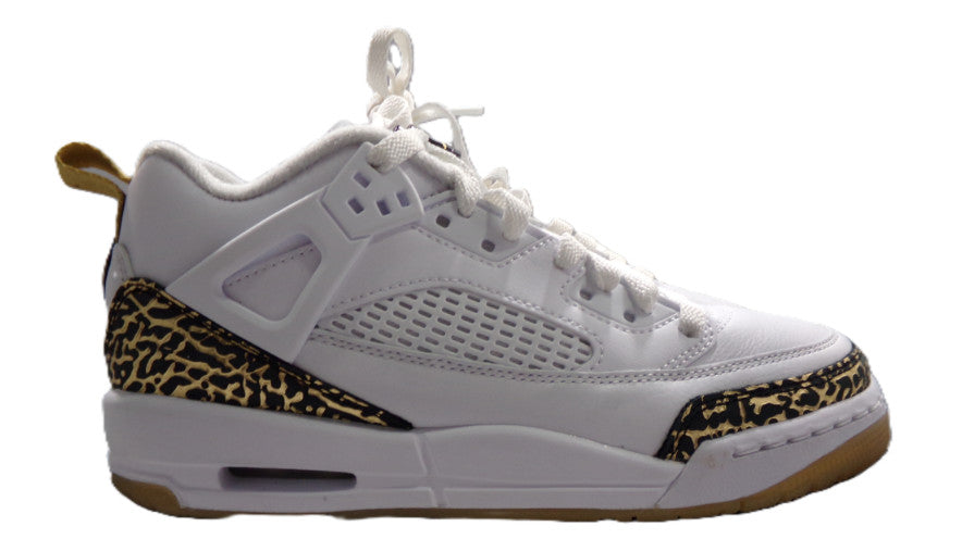 Nike Boy's Jordan Spizike Low (white, black, metallic gold) Size 5.5