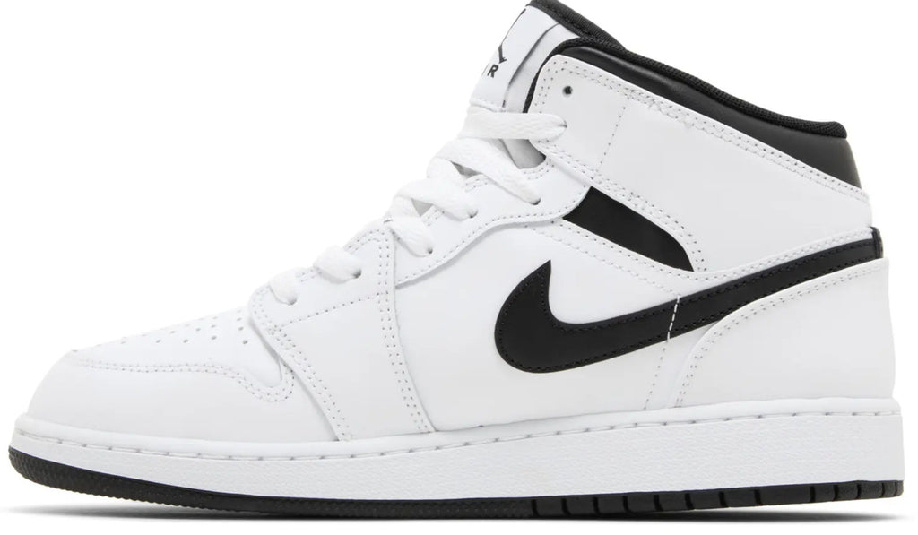 Nike Air Jordan 1 Mid GS 'White Black' DQ8423-132 Size US 6.5Y
