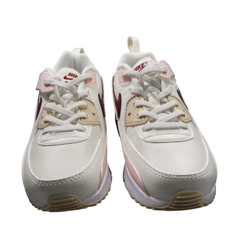 Nike Air Max 90 Girls Phantom/Echo Pink/Sail/Dark Team Red Size 1.5