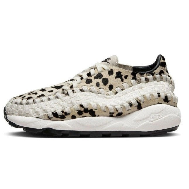 Nike Air Footscape Woven White Cow Print FB1959-102 Womens Size 6 Sneakers