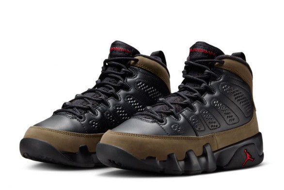 Nike Air Jordan 9 Retro GS Black/Olive Kids HV4574 030 - Size 6Y