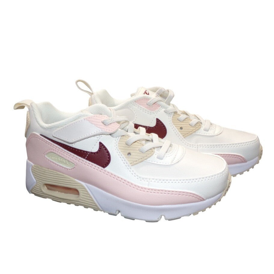 Nike Air Max 90 Girls Phantom/Echo Pink/Sail/Dark Team Red Size 1.5