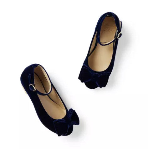 Janie and Jack Velvet Bow Ballet Flat