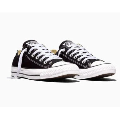 Converse Chuck Taylor All Star Low Top Sneakers Black White Canvas Size 1.5