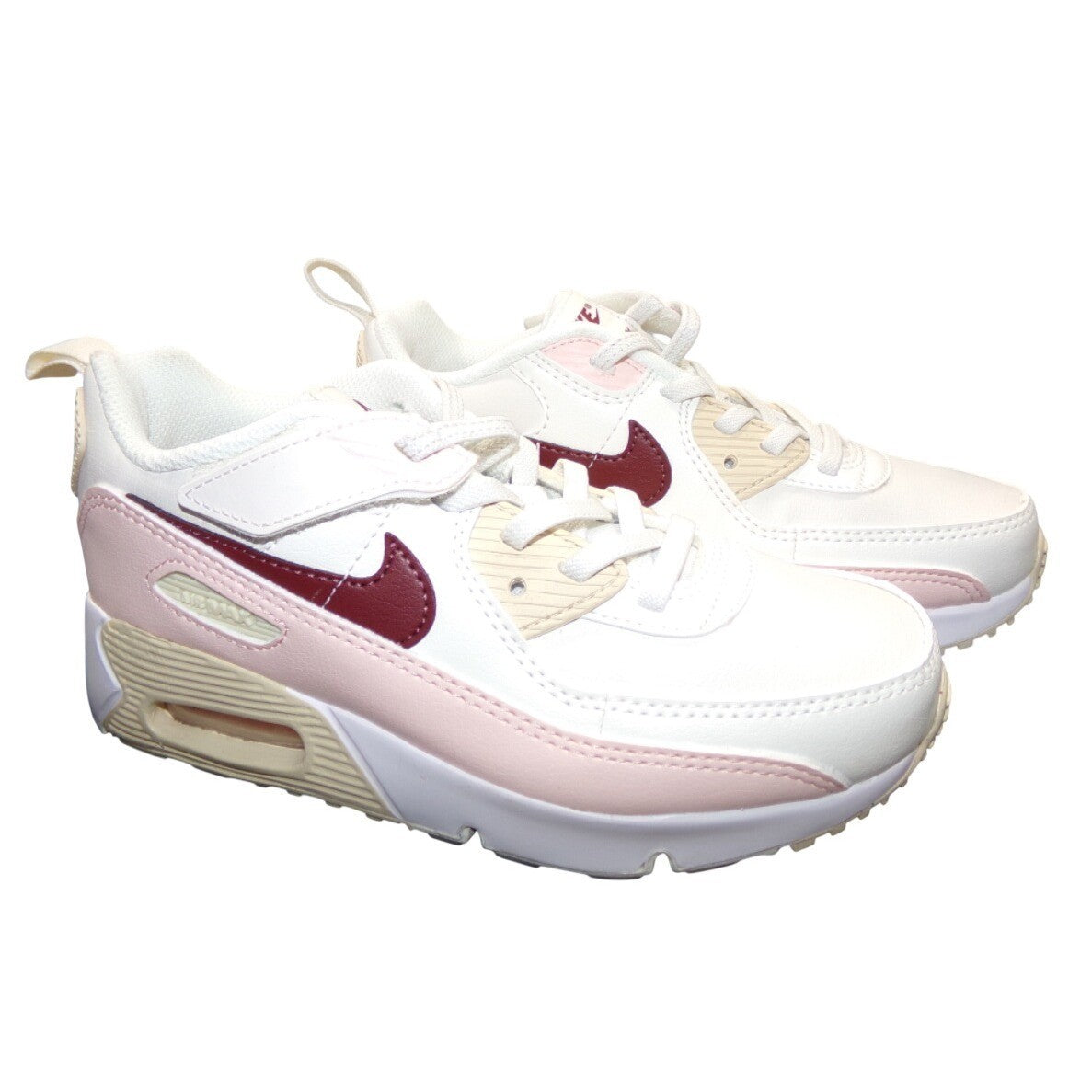 Nike Air Max 90 Girls Phantom/Echo Pink/Sail/Dark Team Red Size 1.5