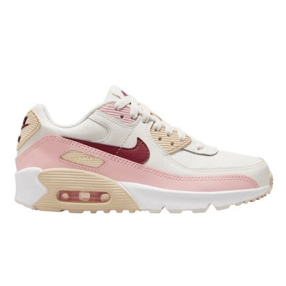 Nike Air Max 90 Girls Phantom/Echo Pink/Sail/Dark Team Red Size 1.5