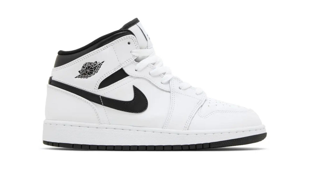 Nike Air Jordan 1 Mid GS 'White Black' DQ8423-132 Size US 6.5Y