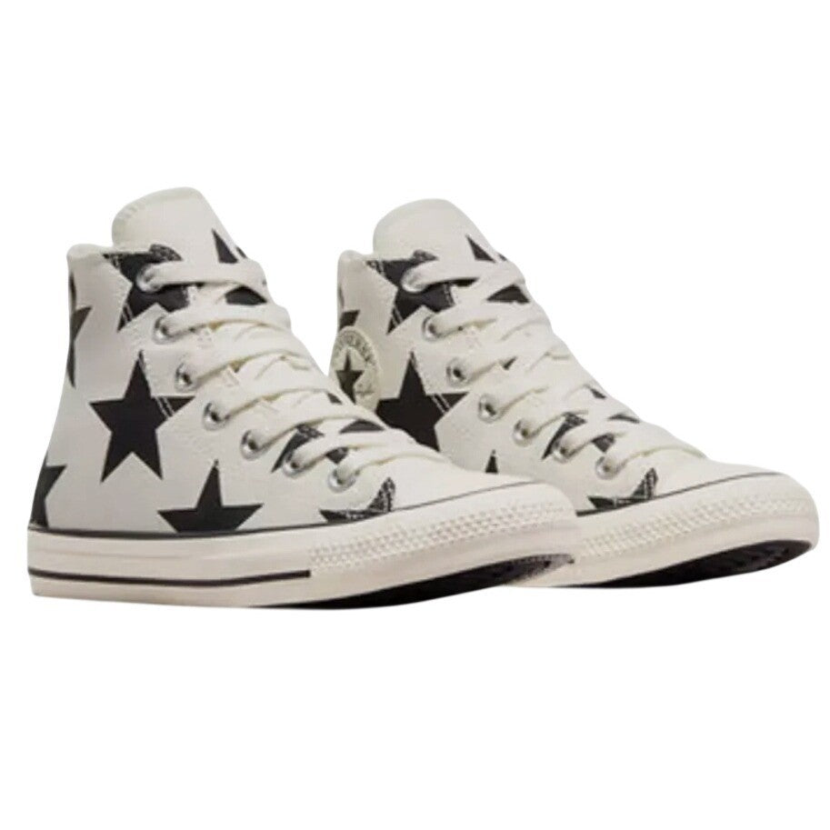 Converse All Star Hi Large Stars Celestial A09898F Womens Size 7 White Black