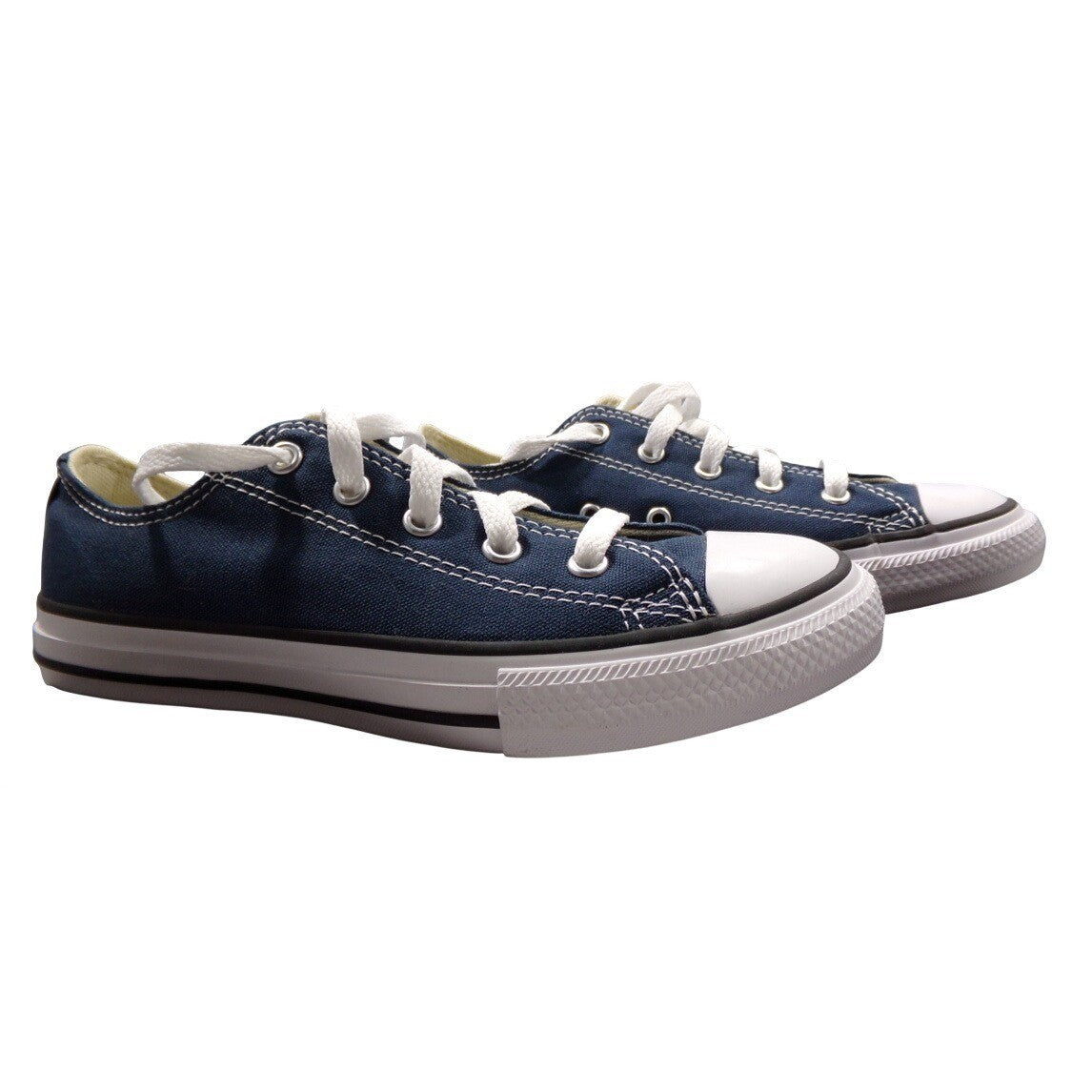 Converse Chuck Taylor All Star Low Top Sneakers Navy Blue Canvas Size 3