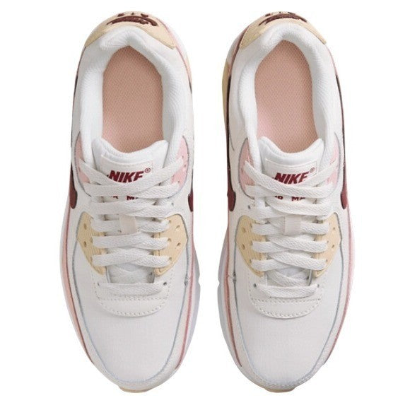 Nike Air Max 90 Girls Phantom/Echo Pink/Sail/Dark Team Red Size 1.5